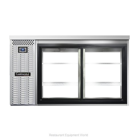 Continental Refrigerator BBC59-SS-SGD-PT Back Bar Cabinet, Refrigerated