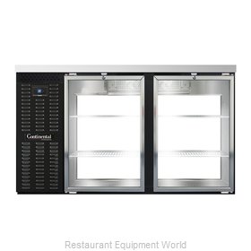 Continental Refrigerator BBC59S-GD-PT Back Bar Cabinet, Refrigerated