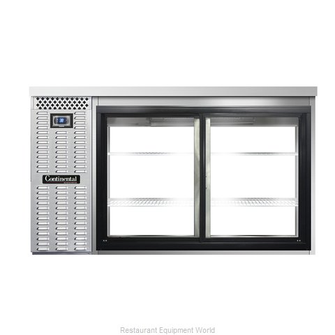 Continental Refrigerator BBC59S-SS-SGD-PT Back Bar Cabinet, Refrigerated