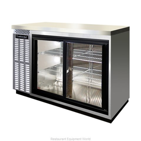 Continental Refrigerator BBC59S-SS-SGDPT Backbar Cabinet, Refrigerated