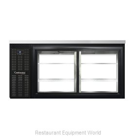 Continental Refrigerator BBC69-SGD-PT Back Bar Cabinet, Refrigerated