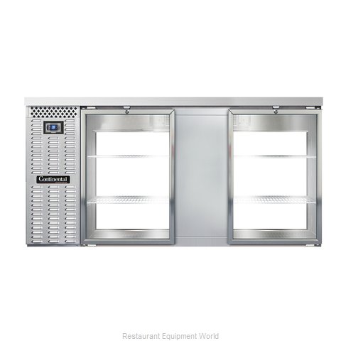 Continental Refrigerator BBC69-SS-GD-PT Back Bar Cabinet, Refrigerated