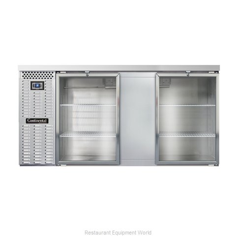 Continental Refrigerator BBC69-SS-GD Back Bar Cabinet, Refrigerated