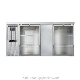 Continental Refrigerator BBC69-SS-GD Back Bar Cabinet, Refrigerated