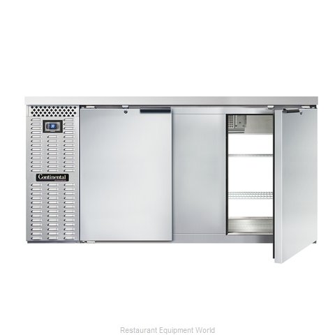 Continental Refrigerator BBC69-SS-PT Back Bar Cabinet, Refrigerated