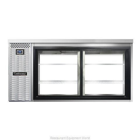 Continental Refrigerator BBC69-SS-SGD-PT Back Bar Cabinet, Refrigerated