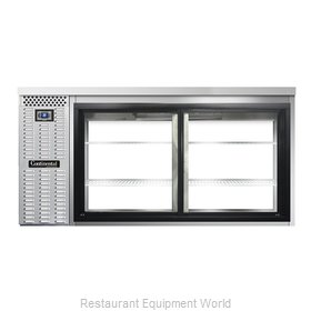 Continental Refrigerator BBC69-SS-SGD-PT Back Bar Cabinet, Refrigerated