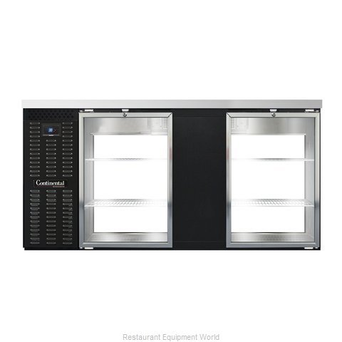 Continental Refrigerator BBC69S-GD-PT Back Bar Cabinet, Refrigerated