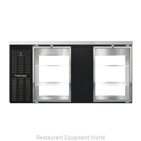 Continental Refrigerator BBC69S-GD-PT Back Bar Cabinet, Refrigerated