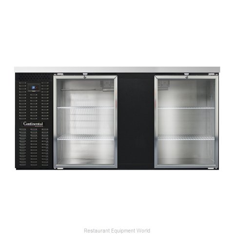 Continental Refrigerator BBC69S-GD Back Bar Cabinet, Refrigerated