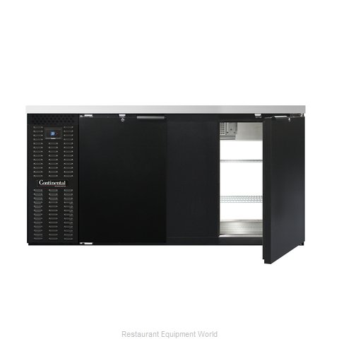 Continental Refrigerator BBC69S-PT Back Bar Cabinet, Refrigerated