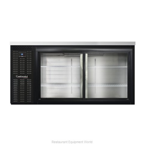 Continental Refrigerator BBC69S-SGD Back Bar Cabinet, Refrigerated