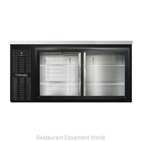 Continental Refrigerator BBC69S-SGD Back Bar Cabinet, Refrigerated