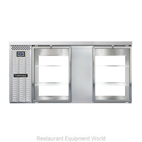 Continental Refrigerator BBC69S-SS-GD-PT Back Bar Cabinet, Refrigerated