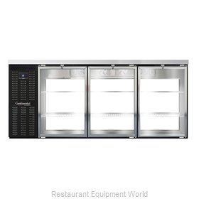 Continental Refrigerator BBC79-GD-PT Back Bar Cabinet, Refrigerated