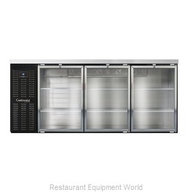 Continental Refrigerator BBC79-GD Back Bar Cabinet, Refrigerated