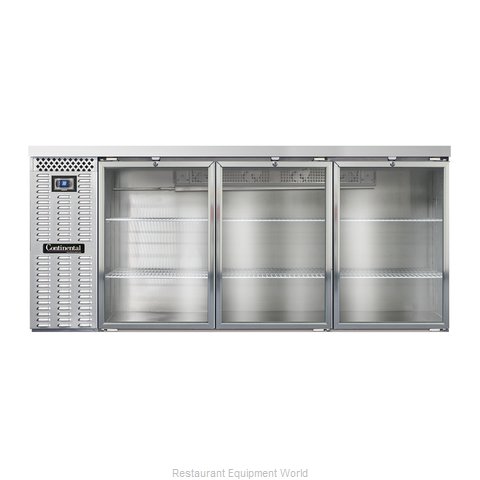 Continental Refrigerator BBC79-SS-GD Back Bar Cabinet, Refrigerated