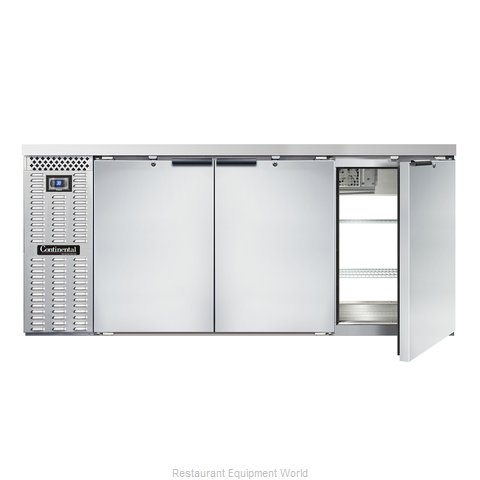Continental Refrigerator BBC79-SS-PT Back Bar Cabinet, Refrigerated