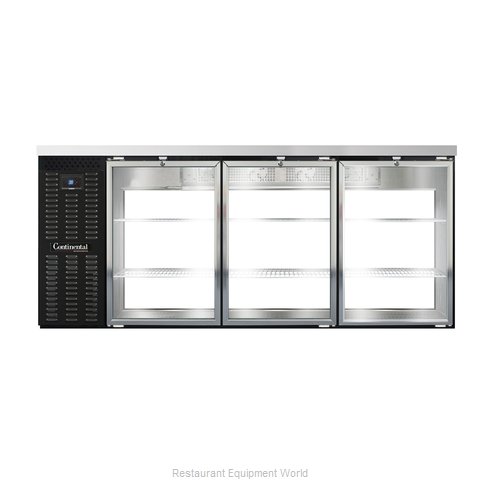 Continental Refrigerator BBC79S-GD-PT Back Bar Cabinet, Refrigerated
