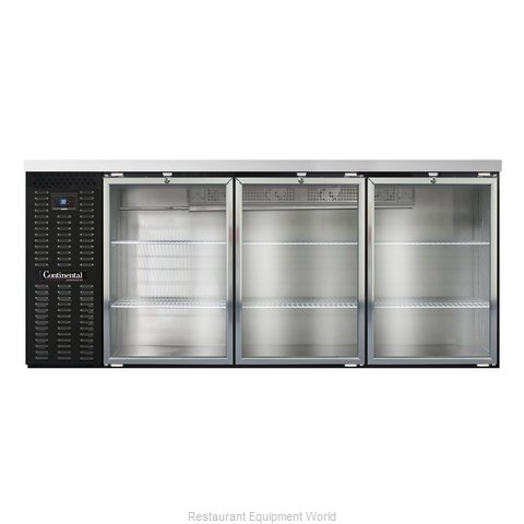 Continental Refrigerator BBC79S-GD Back Bar Cabinet, Refrigerated