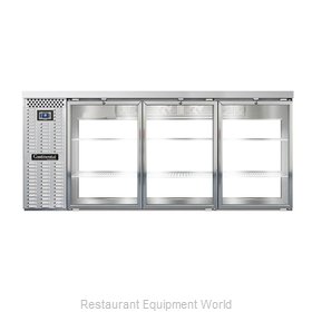 Continental Refrigerator BBC79S-SS-GD-PT Back Bar Cabinet, Refrigerated