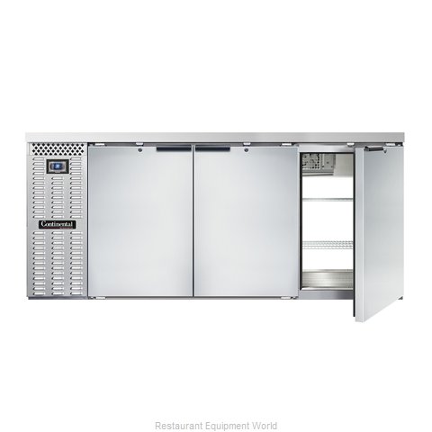 Continental Refrigerator BBC79S-SS-PT Back Bar Cabinet, Refrigerated