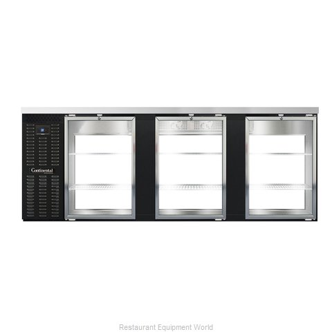 Continental Refrigerator BBC90-GD-PT Back Bar Cabinet, Refrigerated