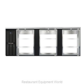 Continental Refrigerator BBC90-GD-PT Back Bar Cabinet, Refrigerated