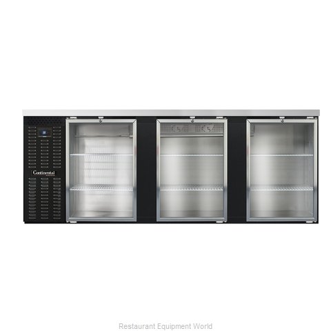 Continental Refrigerator BBC90-GD Back Bar Cabinet, Refrigerated