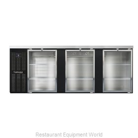 Continental Refrigerator BBC90-GD Back Bar Cabinet, Refrigerated