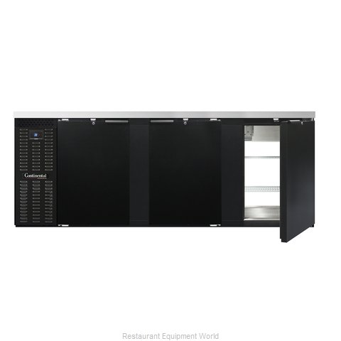 Continental Refrigerator BBC90-PT Back Bar Cabinet, Refrigerated