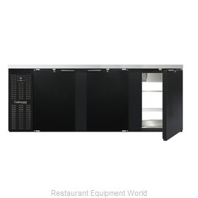 Continental Refrigerator BBC90-PT Back Bar Cabinet, Refrigerated