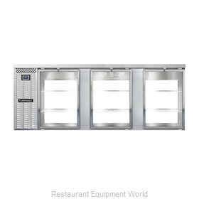 Continental Refrigerator BBC90-SS-GD-PT Back Bar Cabinet, Refrigerated