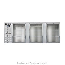 Continental Refrigerator BBC90-SS-GD Back Bar Cabinet, Refrigerated