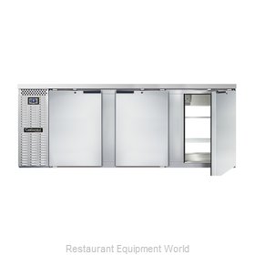 Continental Refrigerator BBC90-SS-PT Back Bar Cabinet, Refrigerated