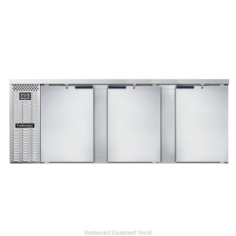 Continental Refrigerator BBC90-SS Back Bar Cabinet, Refrigerated