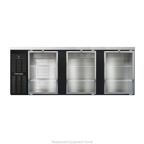 Continental Refrigerator BBC90S-GD Back Bar Cabinet, Refrigerated