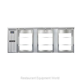 Continental Refrigerator BBC90S-SS-GD-PT Back Bar Cabinet, Refrigerated