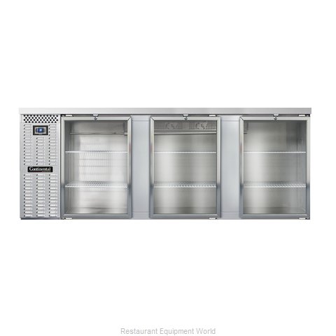 Continental Refrigerator BBC90S-SS-GD Back Bar Cabinet, Refrigerated