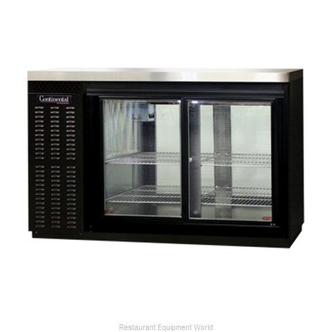 Continental Refrigerator BBUC50-SGD-PT Backbar Cabinet, Refrigerated