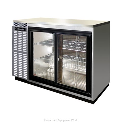 Continental Refrigerator BBUC50-SS-SGD Backbar Cabinet, Refrigerated