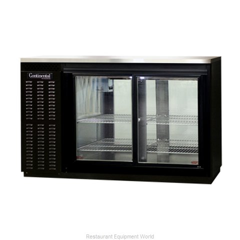 Continental Refrigerator BBUC50S-SGD-PT Backbar Cabinet, Refrigerated