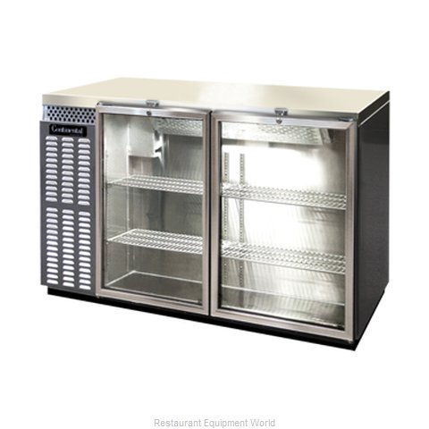 Continental Refrigerator BBUC50S-SS-GD Backbar Cabinet, Refrigerated