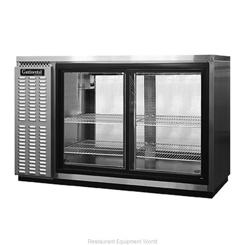 Continental Refrigerator BBUC50S-SS-SGD-PT Back Bar Cabinet, Refrigerated