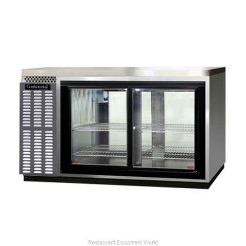 Continental Refrigerator BBUC59-SS-SGD-PT Backbar Cabinet, Refrigerated