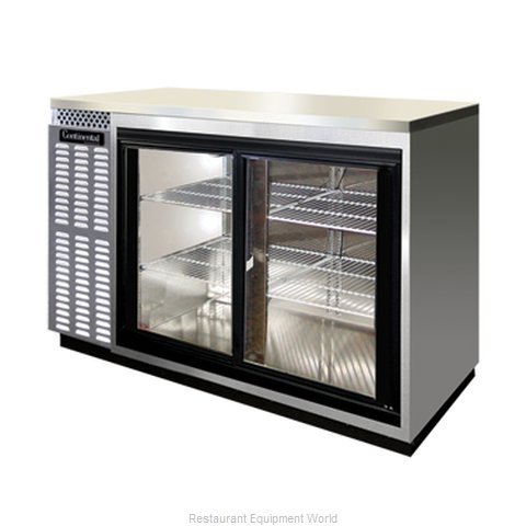 Continental Refrigerator BBUC59-SS-SGD Backbar Cabinet, Refrigerated