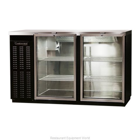 Continental Refrigerator BBUC59S-GD Backbar Cabinet, Refrigerated
