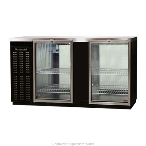 Continental Refrigerator BBUC69-GD-PT Backbar Cabinet, Refrigerated