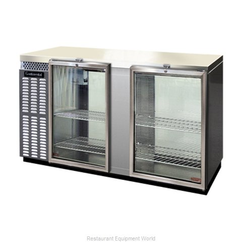 Continental Refrigerator BBUC69-SS-GD-PT Backbar Cabinet, Refrigerated