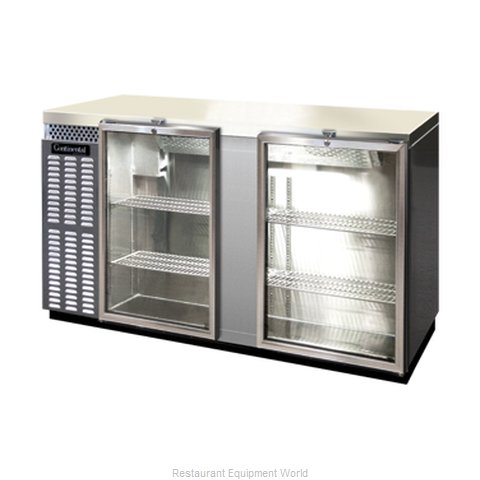 Continental Refrigerator BBUC69-SS-GD Backbar Cabinet, Refrigerated